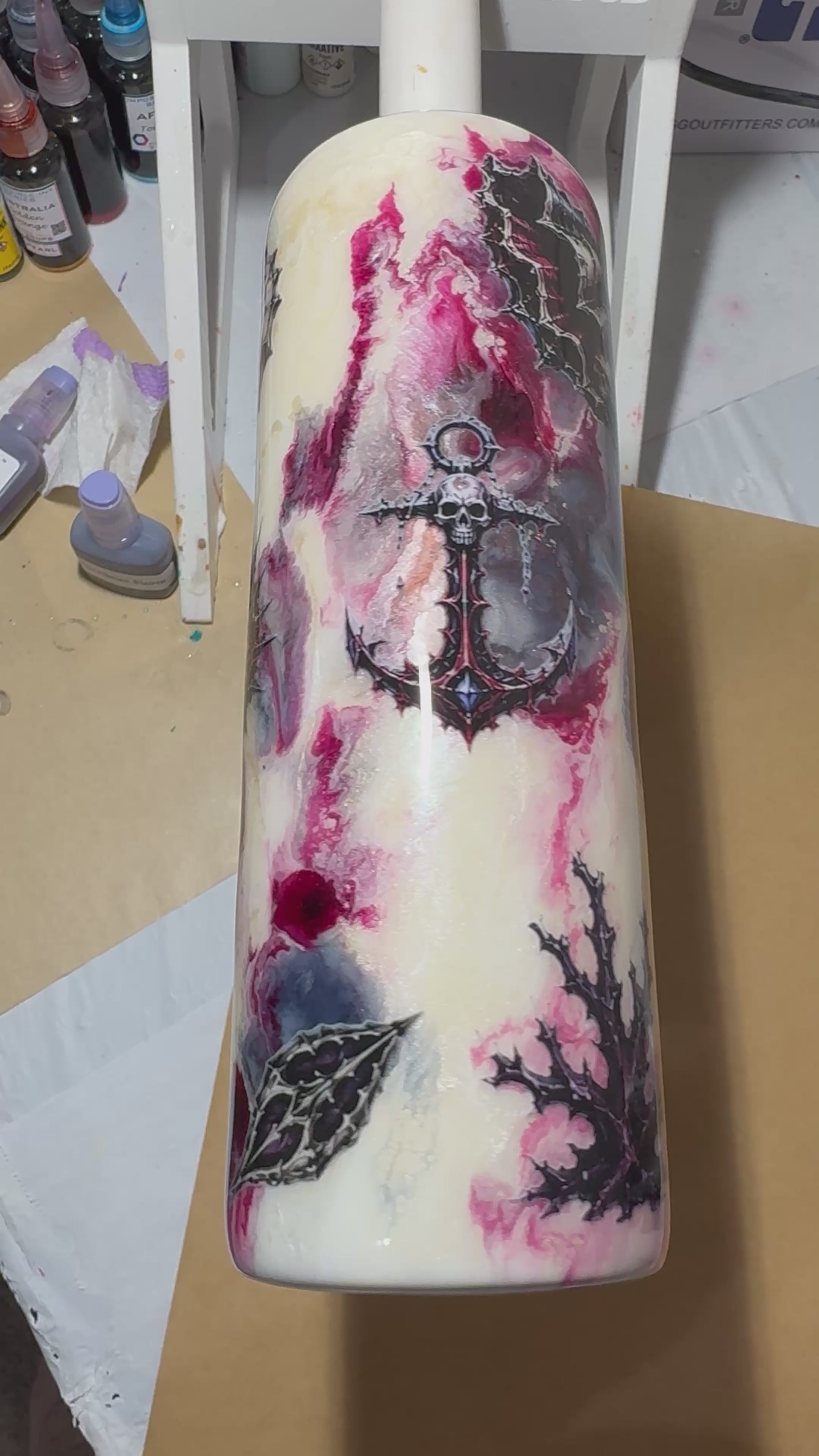 30oz Skinny Dark Marble